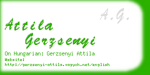 attila gerzsenyi business card